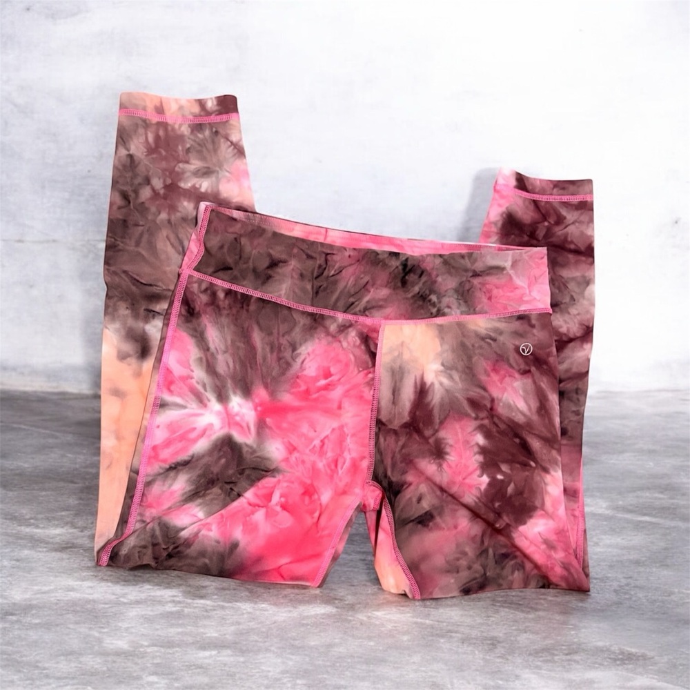 Vogo Athletica Tie Dye Long Leggings Women’s Extra Large, Pink Tie Dye Workout